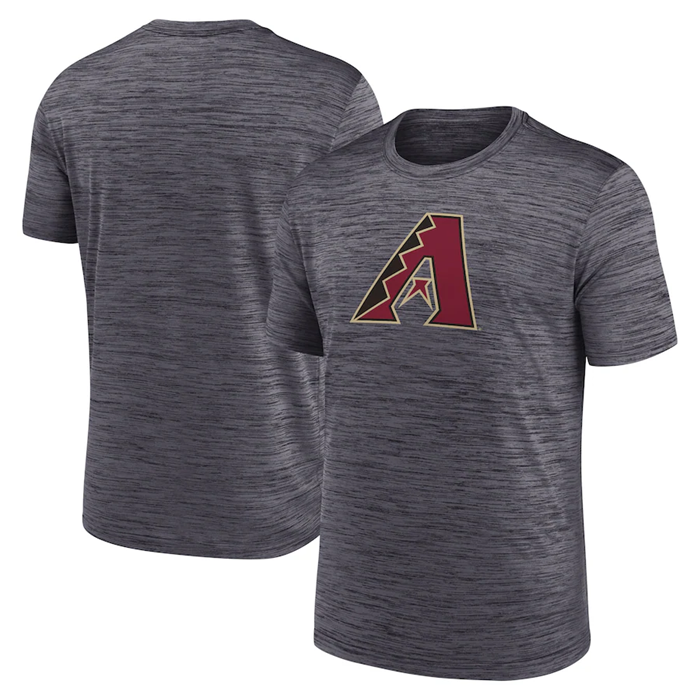 Men's Arizona Diamondbacks Grey Team Logo Velocity Performance T-Shirt